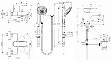 Комплект для ванной Ideal Standard Ceraplan III 3 in 1 B1118AA