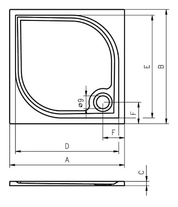 Поддон для душа Riho Kolping DB31 100x80