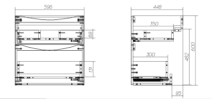 Тумба с раковиной BelBagno Marino 60 см, высота 60 см Bianco Lucido