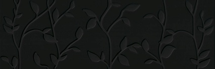 Керамическая плитка Meissen Winter Vine рельеф черный 29x89 см, O-WIN-WTA232