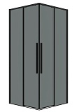 Душевой уголок Grossman Galaxy 300.K33.01.1010.21.10 100x100 тонированный, черный матовый