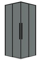 Душевой уголок Grossman Galaxy 300.K33.01.1010.21.10 100x100 тонированный, черный матовый