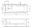 Каркас Am.Pm Gem W90A-170-075W-R 170x75 см