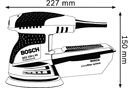 Эксцентриковая шлифмашина Bosch GEX 125-1 AE Professional 0.601.387.500