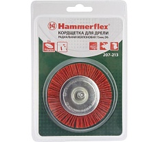 Кордщетка радиальная с хвостовиком Flex 207-213 (75 мм; d6; нейлон) Hammer 62129