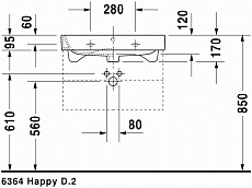 Раковина Duravit Happy D.2 2318650000 65 см