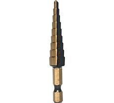 Ступенчатое сверло HSS 9 ступеней EKF ST-4-12/1