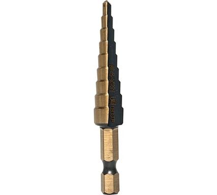Ступенчатое сверло HSS 9 ступеней EKF ST-4-12/1