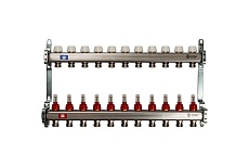 Коллектор из нержавеющей стали с расходомерами STOUT 11 выходов SMS 0917 000011