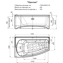 Фронтальная панель Радомир Орегона 170х71 L