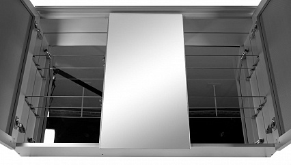 Зеркальный шкаф De Aqua Алюминиум 120 см, с подсветкой, черный