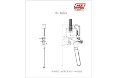 Зажим с опрокидывающимся прихватом HS CLAMP HS-80325