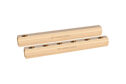Коллектор PROFACTOR латунный, односторонний в/в 3/4" х 6 вых 1/2"вн PF MF 258.6