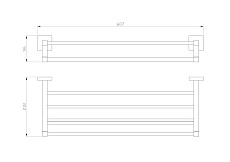 Полка для полотенец Wonzon&Woghand Polo WW-8981-BN брашированный никель