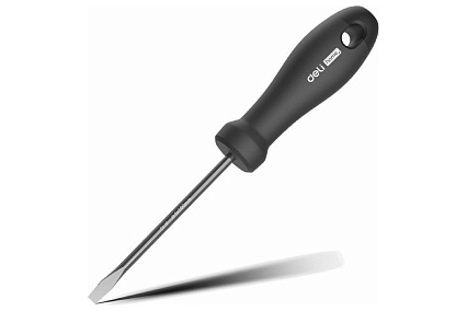 Шлицевая отвёртка Deli Home Series Black HT1105 SL5x100мм, Cr-V, Soft Touch рукоятка. подарочная упаковка, эксклюзивный дизайн 104604