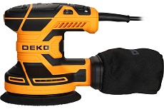 Эксцентриковая сетевая шлифмашина Deko DKG400-125 с набором кругов 36 шт 085-1100