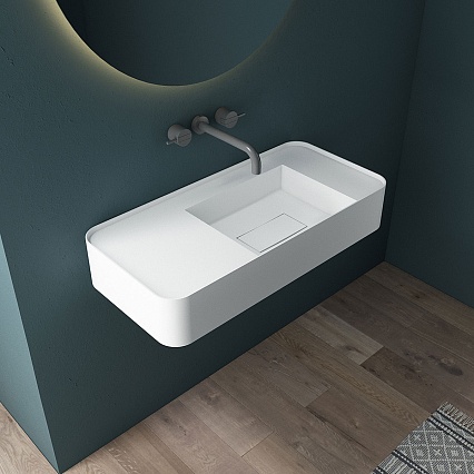 Раковина Vincea Solid Surface VWB-6S412MW 120 см белый матовый