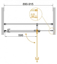 Душевая дверь Cezares Valvola 90x195 VALVOLA-B-1-90-C-Cr прозрачная