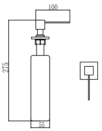 Дозатор жидкого мыла Savol S-ZY002L сталь