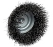 Щётка чашеобразная, гофрированная стальная проволока №085 (75 мм; хвостовик шестигранный) для дрели АТАКА 22389
