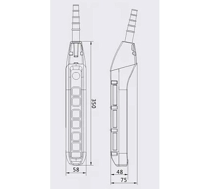 Пульт управления OCALIFT 6 кнопок М5 1 скорость, стоп, IP55 TNHA1-63F