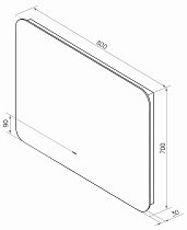 Зеркало Континент Burzhe LED 80x70 см с подсветкой ЗЛП2457