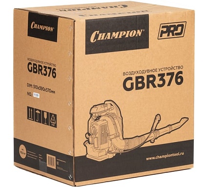 Воздуходувка Champion GBR376 PRO 2,7 кВт, 63,3 см³, 10,5 кг, 1440 м³/ч, VIGBR376
