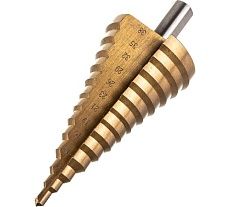 Сверло по металлу ступенчатое (4-38 мм; 13 ступеней; TiN) Skrab 30164