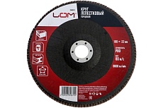 Круг лепестковый торцевой 180x22.2 мм, Р80 ЛОМ 2580679