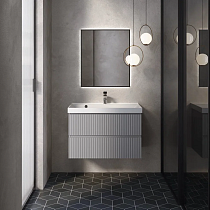 Тумба с раковиной AQUAme S1 80 см серый