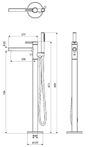 Напольный смеситель Excellent Pi AREX.1255GL золото