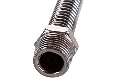 Подводка для газа СТМ ГАЗ сильфонная, 1/2&quot;, гайка-штуцер, 40 см CGHM1204