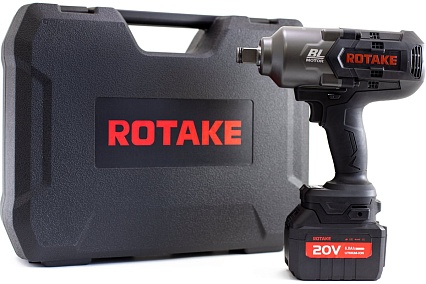 Аккумуляторный ударный гайковерт Rotake 3/4", 1700 нм, 20 В, АКБ 4 Ач 2 шт., в кейсе RC-8805