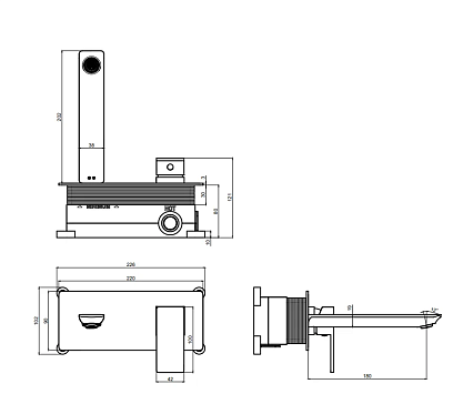 Смеситель для раковины AQUAme Savona AQM6815MB черный матовый