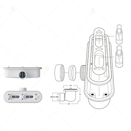 Поддон для душа RGW STL 14212710-01 100x70 белый