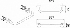 Поручень для ванны Fixsen Hotel FX-31017C