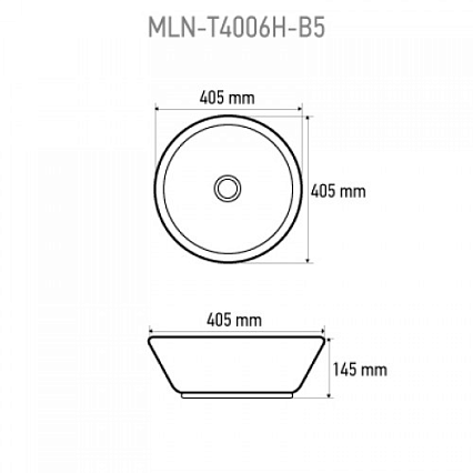 Раковина Melana MLN-T4006H-B5 40.5 см, персиковый