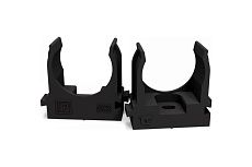 Крепеж-клипса для труб Промрукав для прямого монтажа черная в п/э д25 100 шт PR13.0133