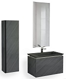 Мебель для ванной Jorno Incline 80 см подвесная, бетон