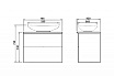 Тумба с раковиной Orange Otto 75 см, столешница МДФ, Ot-75TuMDF+G56