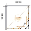 Душевой уголок Cezares MOLVENO-AH-22-120/110-C-GM-IV 120x110 прозрачный, оружейная сталь