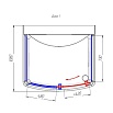 Душевая кабина Радомир Диана-1 1-05-1-0-0-0600 118x108 прозрачный