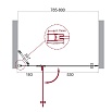 Душевая дверь BelBagno KRAFT-B-12-60/20-C-Cr-L 80x195 прозрачная, левая