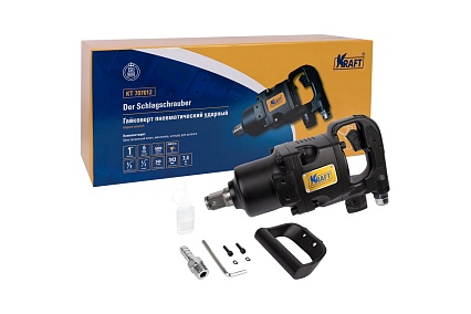 Пневматический грузовой гайковерт Kraft 1", 2600 н.м., с коротким валом KT 707012
