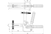 Зажим с горизонтальной рукоятью HS CLAMP HS-23502-B