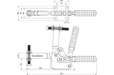 Зажим с горизонтальной рукоятью HS CLAMP HS-23502-B