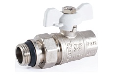 Шаровой кран PROFACTOR PF STANDARD с полусгоном, с уплотнением, в/н, ручка бабочка 1/2 дюйма PF UBV 324 UR