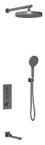 Душевой набор Vincea Inspire VSFW-433TI2GM термостат, вороненая сталь