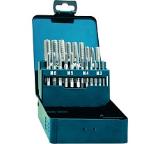 Набор резьбонарезного инструмента ZIRA № 6050 HSS, метчики, 21 предмет, M3-M4-M5-M6-M8-M1 ZI-450135