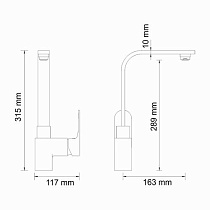 Смеситель для кухни WasserKRAFT Dinkel 5807